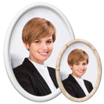 Fotoporcellana Ovale Bordo Rilievo