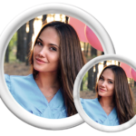 Fotoporcellana Rotonda Bordo Rilievo