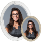 Fotoporcellana Ovale Bordo Rilievo 2d