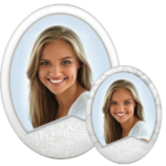 Fotoporcellana Ovale Bordo Bocciardato