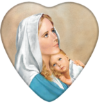 Placca In Acciaio Cuore Smalto In Porcellana