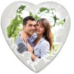 Cuore Bordo Rilievo Satinato A Parete