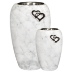 Vaso Aurora Marmorizzato Cuori Applicati