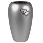 Vaso Aurora Silver Cuore Applicato