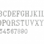 Carattere Romano Stretto Acciaio